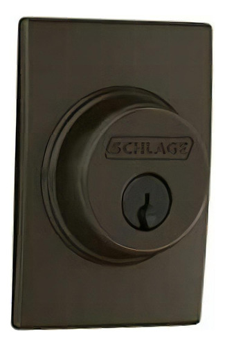 Schlage B60 N Cen 716 Cerrojo Con Borde De Siglo, Llave De 1 Color BRONCE ENVEJECIDO