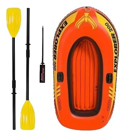Bote Explorer 200 Intex Inflable Con Bomba Y Remos