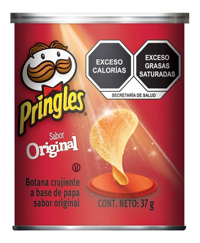 Imagen 1 de 5 de Pringles Papas Sabor Original 40 Gr Botana Crujiente