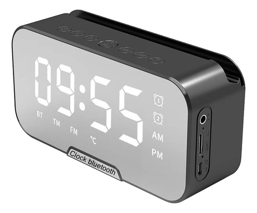 X Nuevo Reloj Con Espejo, Alarma, Altavoz Bluetooth Pequeño,