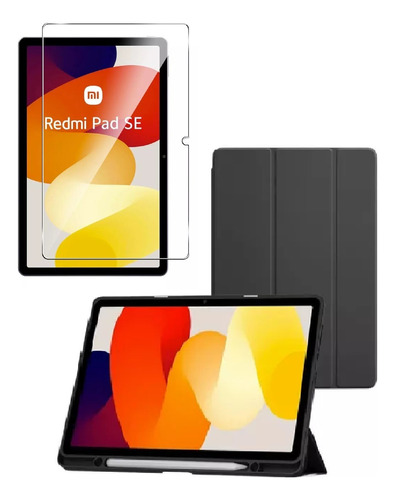 Estuche Smart Case Espacio Pen + Vidrio Xiaomi Redmi Pad Se