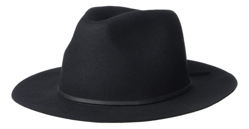 Brixton Wesley Fedora Unisex Para Adultos, Negro, Mediano Ee