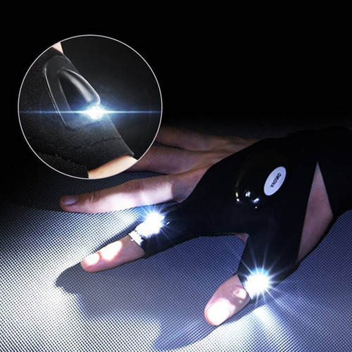 Guantes De Pesca Con Luz Nocturna, Guantes Led Sin Dedos, Im