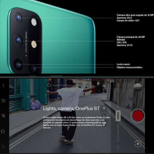 Oneplus 8t 5g 128gb+8gb Snapdragon 865 6.55 120hz 48mp