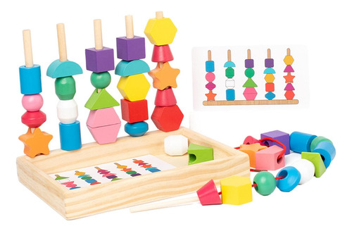 Juego De Juguetes De Secuenciación Apilables De Madera,