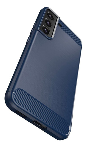 Carcasa De Silicona Para Samsung S22 Plus Carbono + Hidrogel