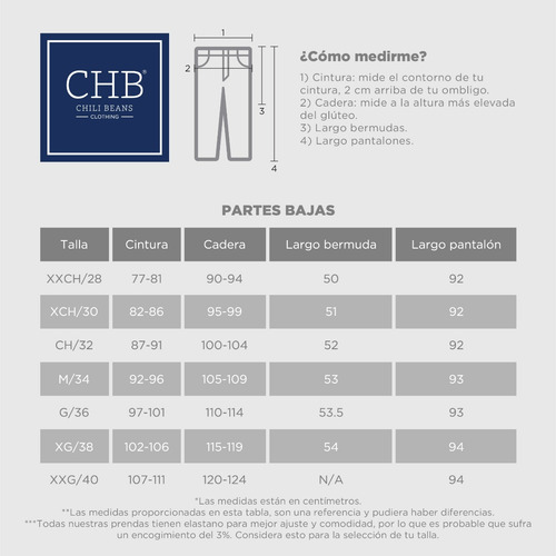 Paquete De 4 Bermudas Casual Short Para Hombre Comodas