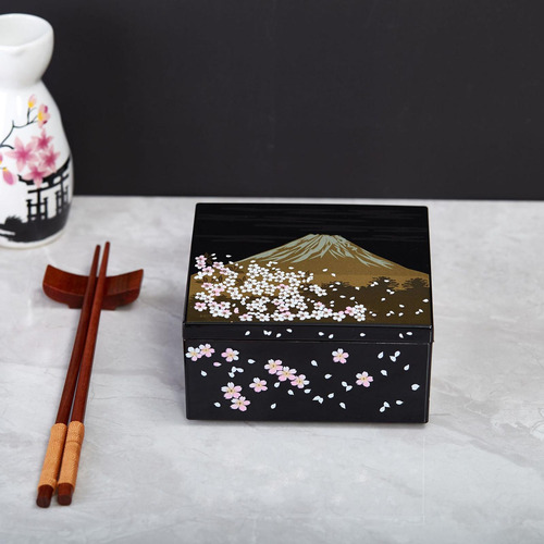 Bandeja De Sushi Japonés, Caja 12,5 Cm X 12,5 Cm X 6,5 Cm