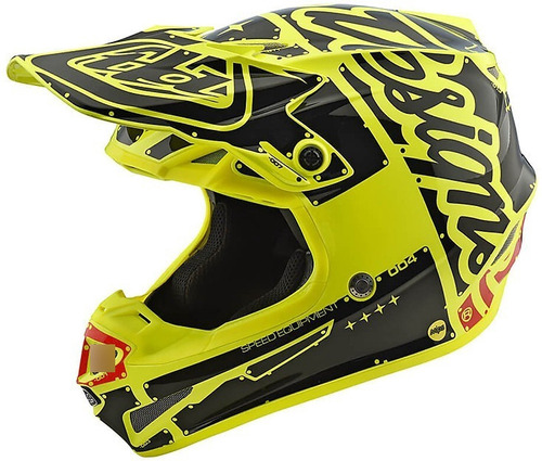 Casco Troy Lee Se4 Polyacrylite Factory Amarillo