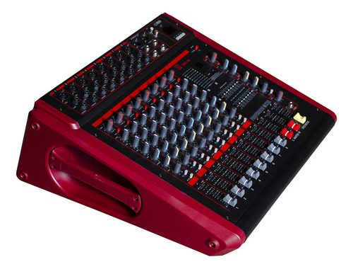 Consola Potenciada 8 Canales 500w Lector De Tarjetas Y Usb G