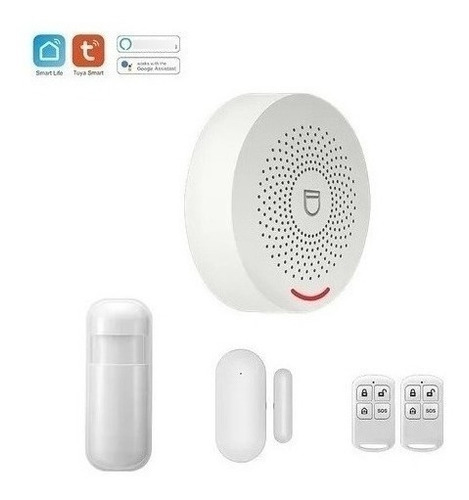 Kit Alarma Wifi + 1 Sensor Movimiento +1 Puerta +2 Controles