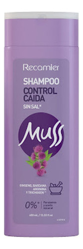 Shampoo Muss Recamier Control Caída Sin Sal X 400 Ml