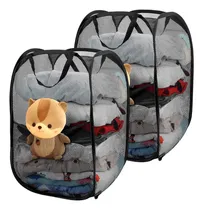 Comprar 2 Cesta Plegable De Malla Para Ropa Sucia Organizador, Cesta de Llavandería,Cesta Plegable Ropa Sucia con asas de transporte para almacenamiento de ropa y juguetes
