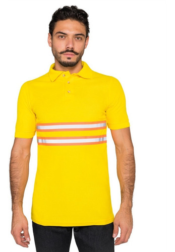 Imagen 1 de 6 de Playera Polo Con Reflejante Seguridad Alta Visibilidad