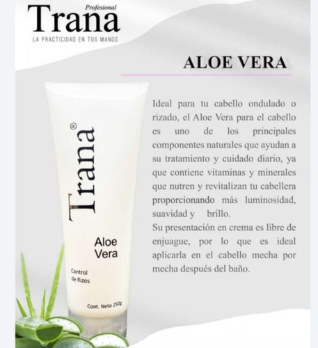 Tratamientos Trana Para El Cuidado Del Cabello Aloe Vera
