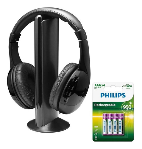 Auricular Inalambrico Tv Premium + Pilas Philips Recargables
