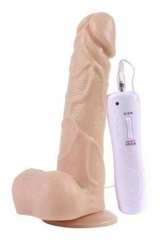 Dildo Vibrador Consolador Piel Ventosa Con Control 20cm