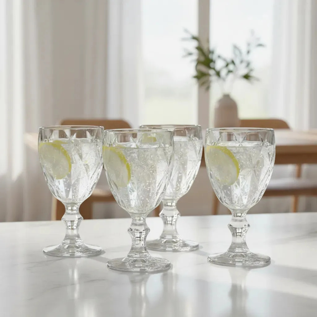 Jogo de 6 Taças de Vidro Diamond Transparente para Drinks de 80ml