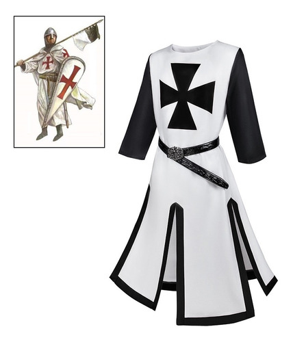 Vestido De Caballeros Templarios Halloween Cosplay Con Cinturon