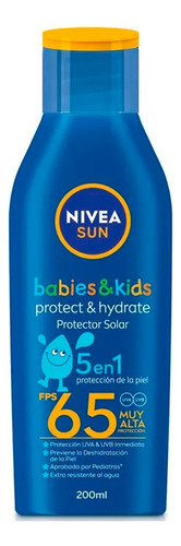 Protector Solar Babies Kids 5en1 Fps65 200ml Nivea Sun