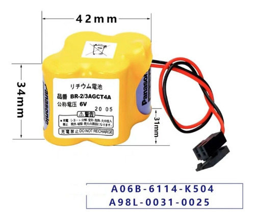 10 Bateria Remplazo Br-2/3agct4a 6v Plc A98l-0031-0025 Cnc N