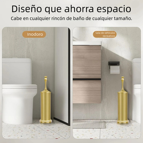 Escobillas para Inodoro Briofox Dorada y Negra