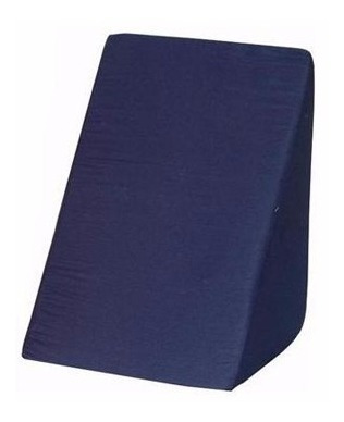 Travesseiro Encosto Triangular Brinde Capa Azul Resistente