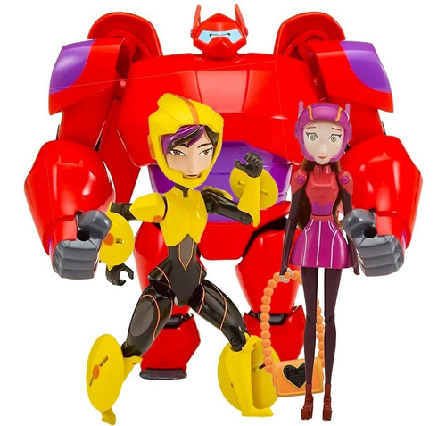 Bonecos Baymax + Honey Lemon + Go Go Tomago Big Hero Disney