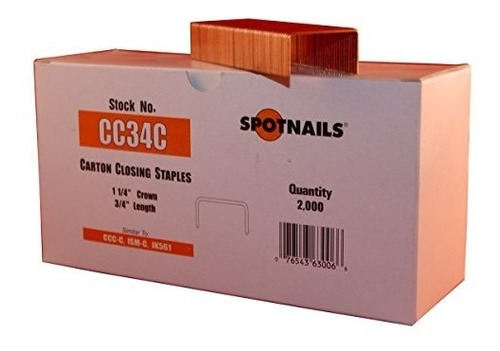 Spot Nails Cc34c 1-1 / 4 Pulgadas Crown 3/4 Pulgadas De La P