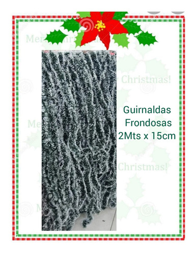 Guirnaldas De Navidad Frondosas. 2mts X 15cm (pack De 3 Und)