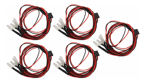 Juego De 5 Luces Rc Car Parts, 7,4 V, 5 Mm, 2 Led Azules Y V