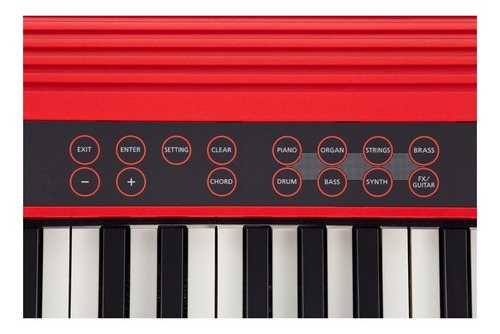 Imagen 5 de 5 de Teclado musical Roland Go:Keys GO-61KL 61 teclas rojo 220V
