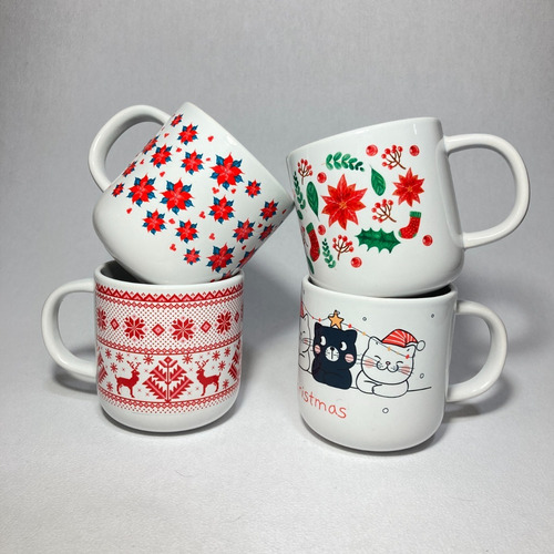 Imagen 2 de 3 de 12 Taza Navideña 11oz Regalo Navidad Santa Claus