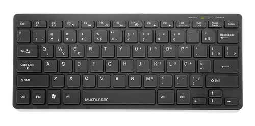 Imagem 1 de 3 de Teclado Multilaser TC154 QWERTY português Brasil cor preto