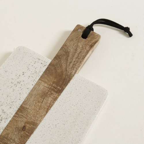 Tabla De Marmol Y Madera De Acacia Con Mango Pushkar