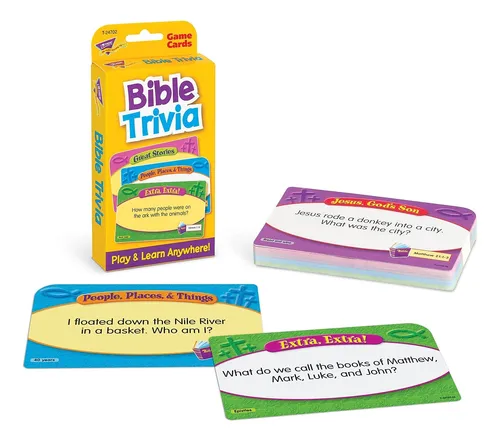Flash Cards Trend Enterprises Bible Trivia 56 Tarjetas De 6