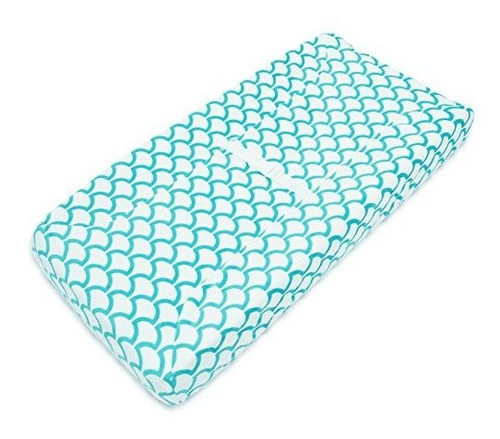 Funda Para Cambiador Chenille Suave, Aqua Marino.