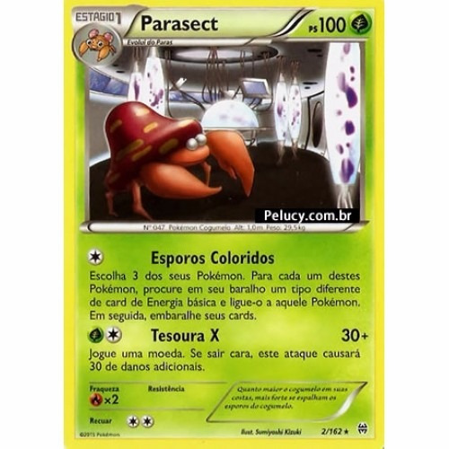 Parasect - Pokémon Planta Raro - 2/162 - Xy Turbo Revolução!