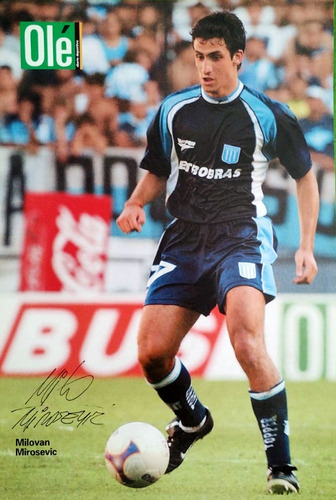 Póster Olé En Cartón Milovan Mirosevic De Racing Club (Usado)