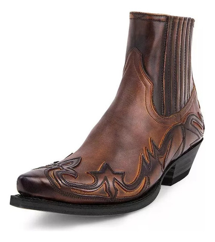 Botas De Vaquero Occidentales Unisex Botas Cortas De Cuero