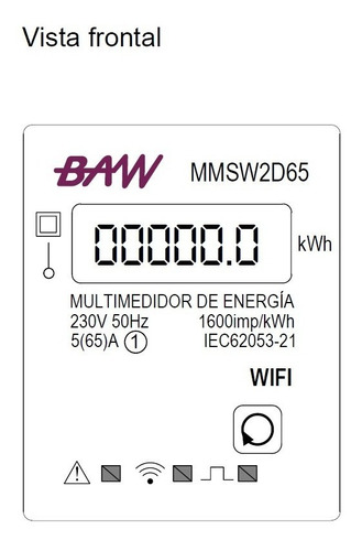Multimedidor Inteligente Wifi Baw Mmsw2d65 App Smartlife