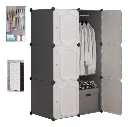 Guarda Roupa Portatil Armario Cabideiro Organizador Modular