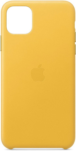 Carcasa De Cuero Apple Para iPhone 11 Pro Max Color Limón