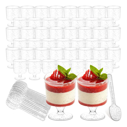 Potchen Paquete De 120 Vasos De Postre De Plástico De 7 Oz C