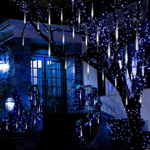 Serie Festivales Meteor Luces Lluvia Led 8 Tubos 30cm 144led