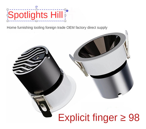 Set T21 De Focos Led Cob Con Luz Empotrada Regulable, 3500 K