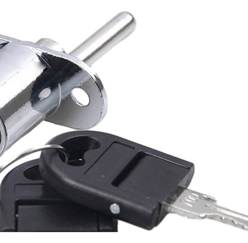 Cerradura Resistente Para Armarios Y Cajones De 19mm Plata
