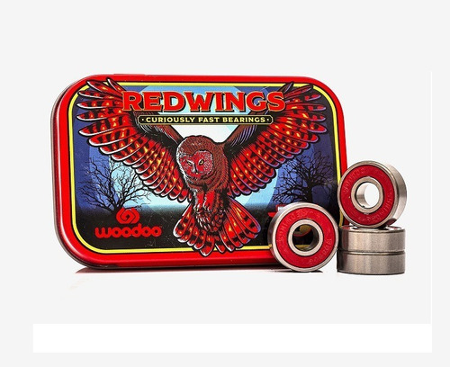 Rulemanes Skate Woodoo  Redwings Collection Metalbox Abec7