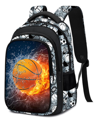 Mochila Escolar Fitvc Grande Ergonomica - Basketball