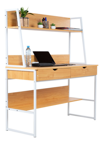 Mesa Escritorio De Computadora Repisas Cajones Estudiantil